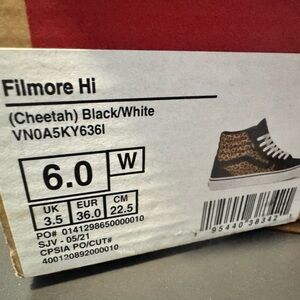 Vans Black and Leopard High-Tops